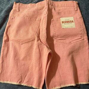 Celebrity Pink Peach/Pink High-Rise Bermuda Shorts